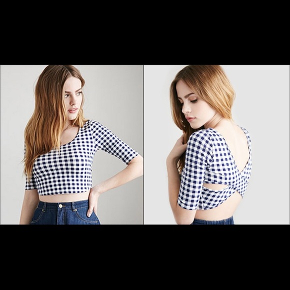 Forever 21 gingham crop top - Picture 3 of 3